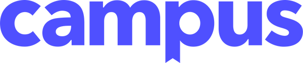 The word 'campus' in blue/purple